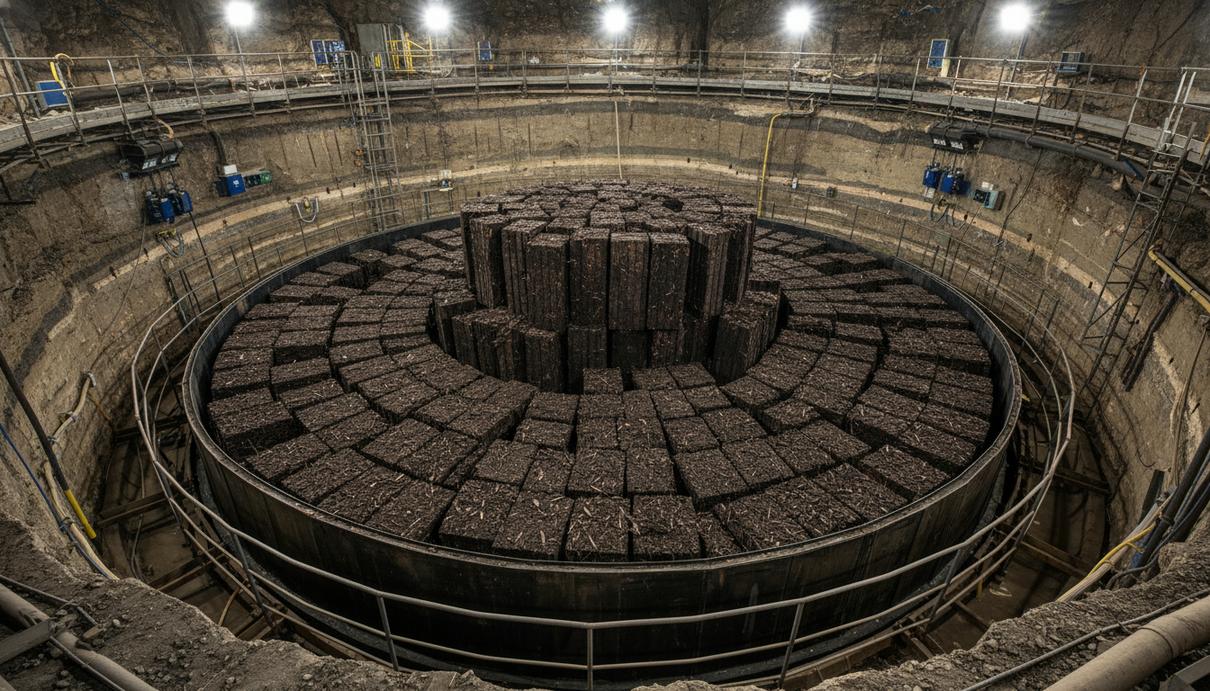 Подземное хранилище для долговременного захоронения древесных отходов и биомассы