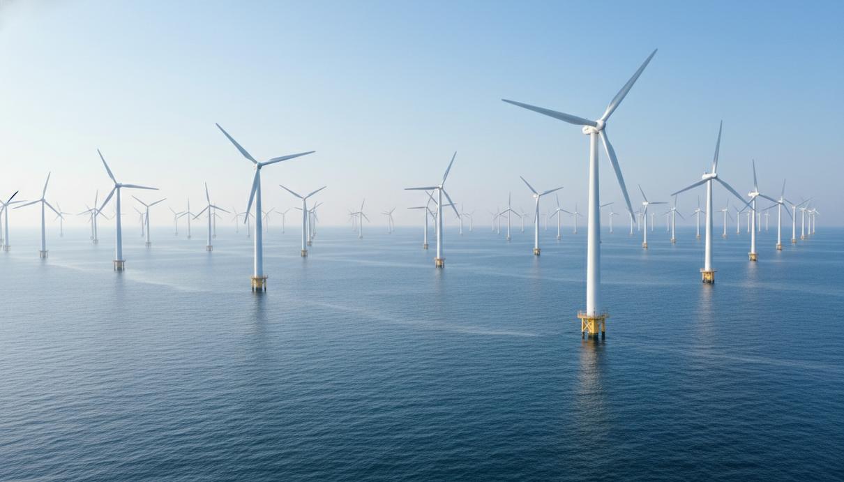 Youwind и Shoreline Wind объединили ПО для проектирования ветропарков Морские ветряные генераторы в открытом море под ясным небом при дневном свете